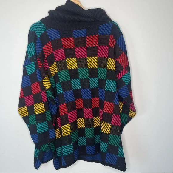 Colorful‎ Checkered Knit Sweater - Picture 2 of 6